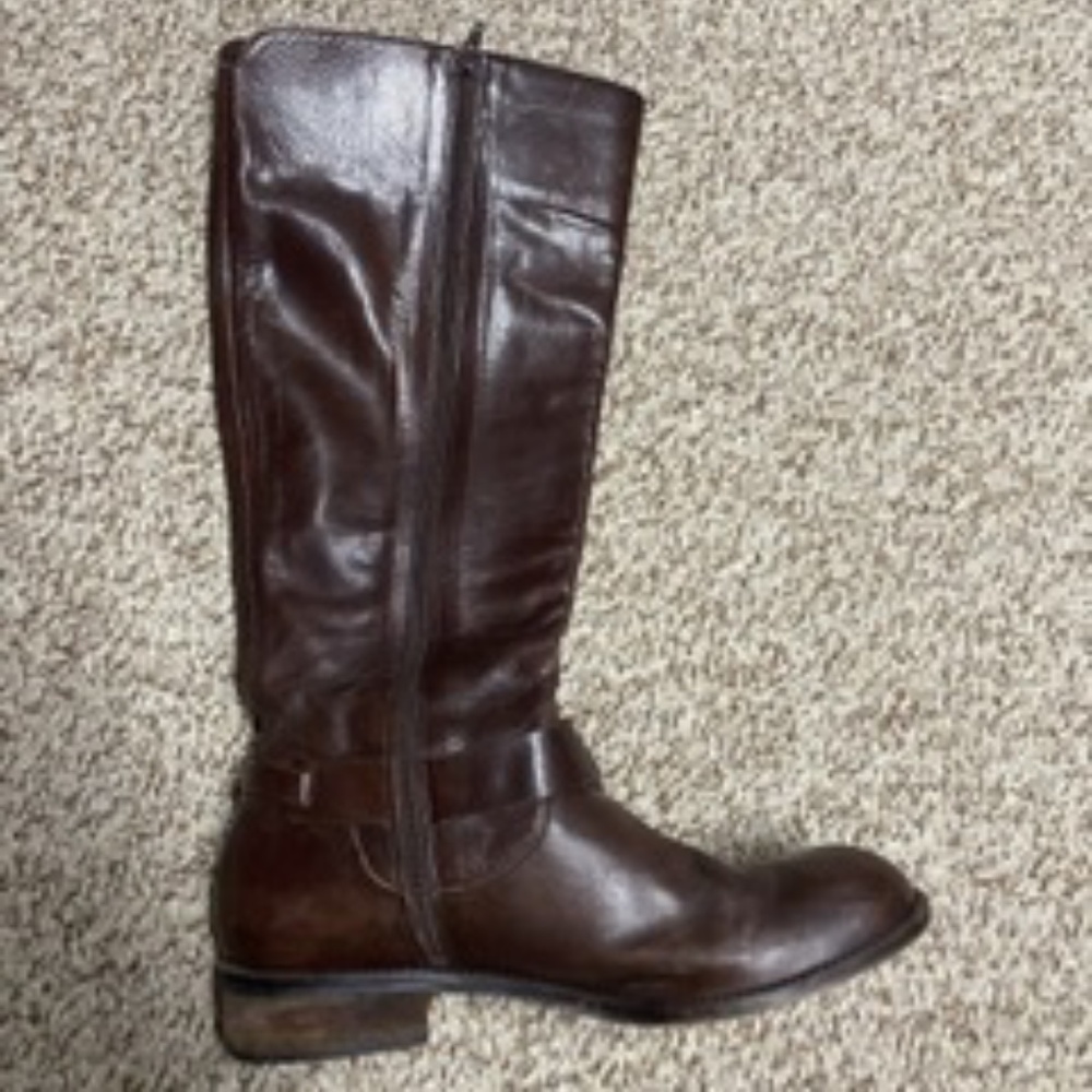 Anthropologie Hitched Knee Boots - Brown Leather - Picture 12 of 16